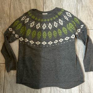 Sundance printed high low length hemmed sweater